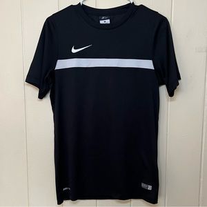 SOLD Nike Football Dri-Fit Black Netted/Sheer Embroidered T-Shirt (Size S)